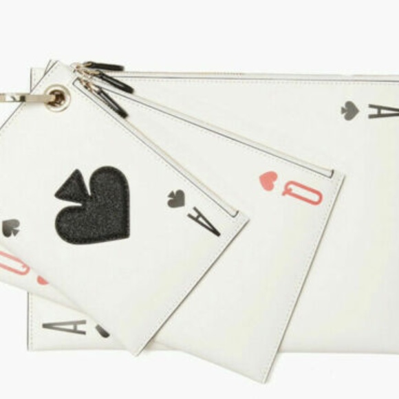 Kate spade lucky draw triple pouch best sale
